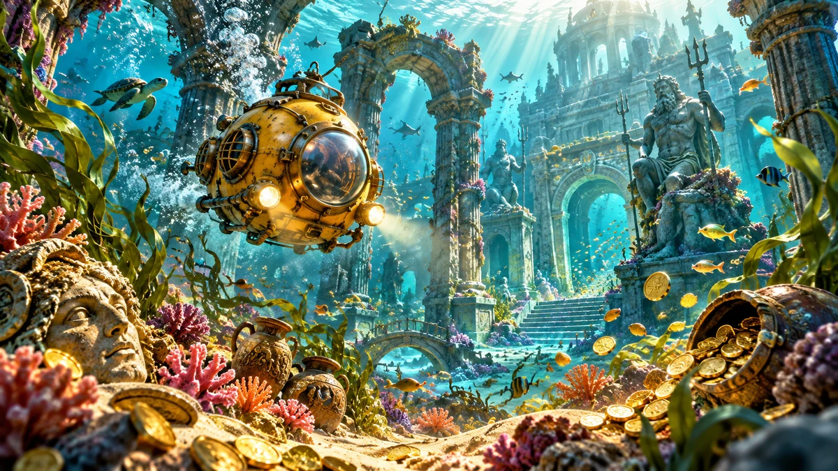 Sunken Gold — original concept illustration