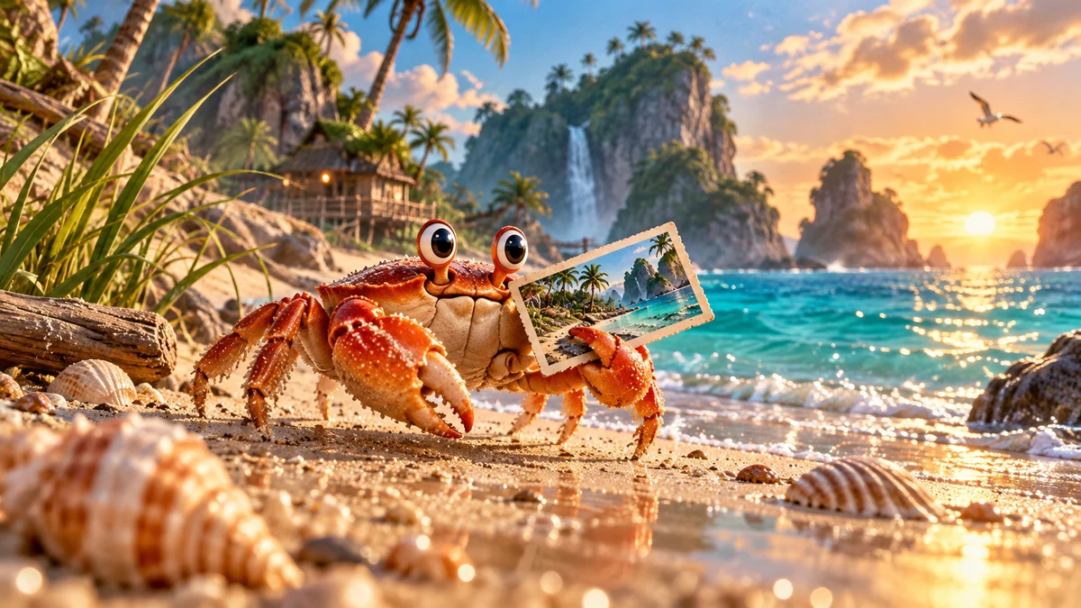 Crab Courier — original concept illustration