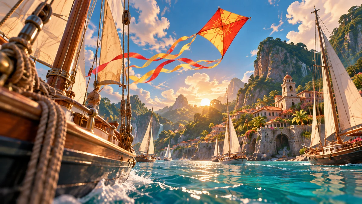 Kite Harbour — original concept illustration